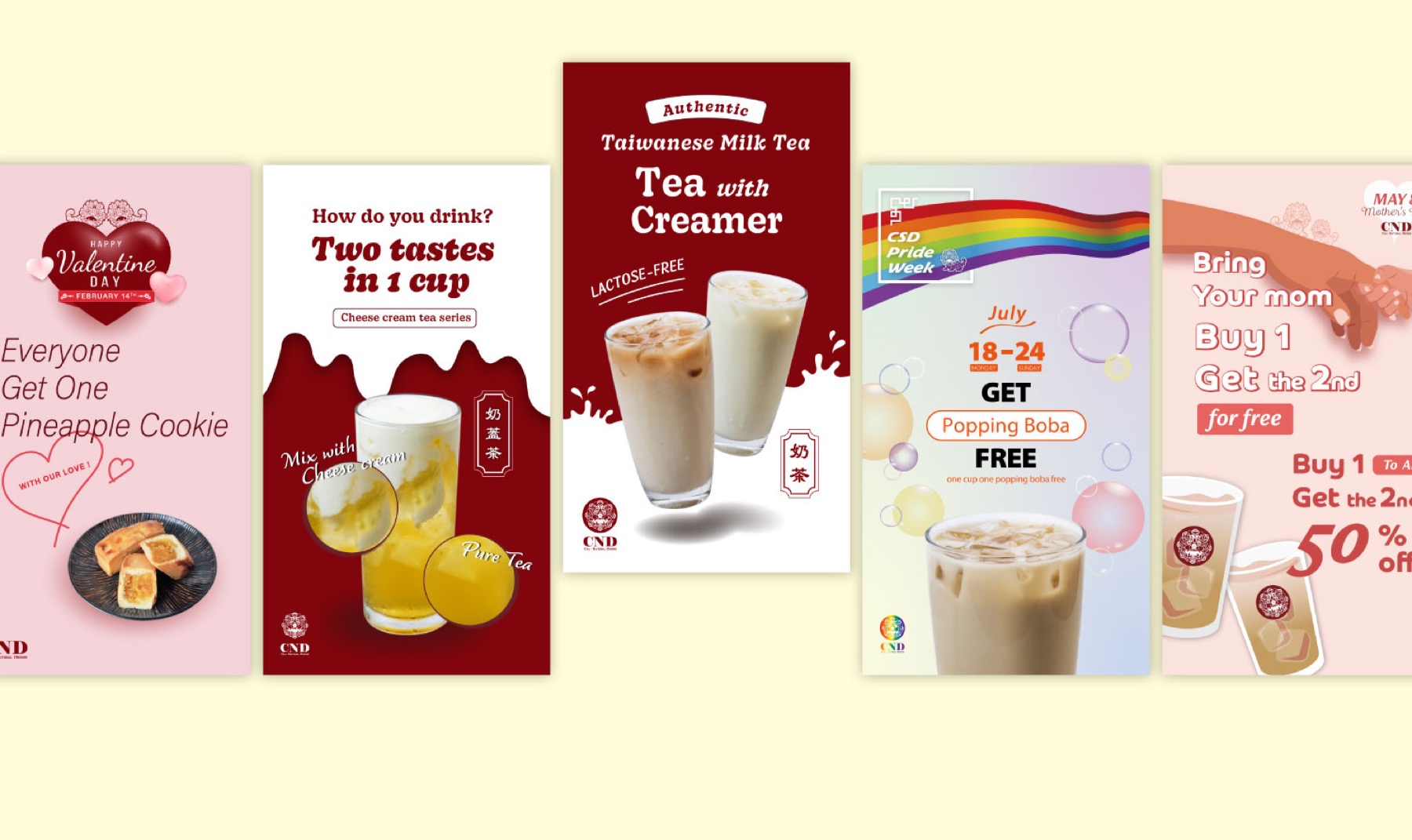 Bubble Tea lifestyle branding and campaign visual
